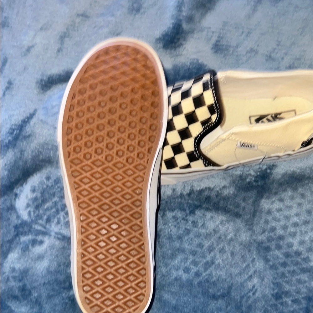 Vans Black and White Checkerboard Slip-Ons - Picture 3 of 4
